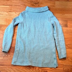 Talbots Light Blue Textured Turtleneck Sweater